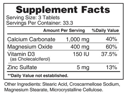 Calcium Magnesium Zinc with D3