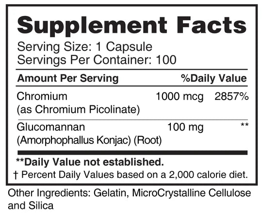 Chromium Picolinate + Glucomannan